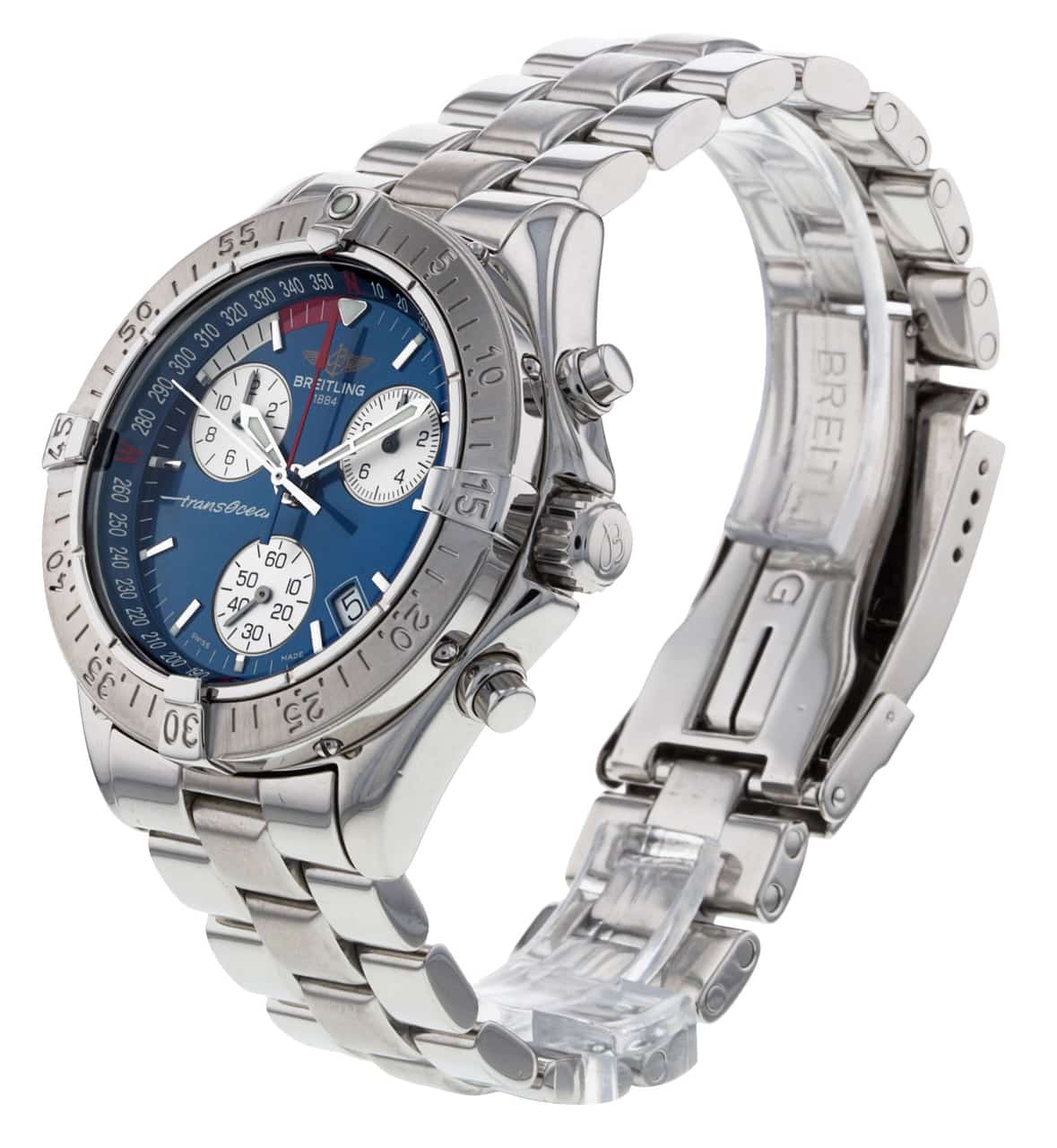 Pre Owned Breitling Transocean Chronograph A53340 Watch